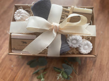 natural lavender soap bar in gift set with shower steamers