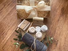 natural lavender soap bar in gift set with shower steamers