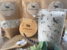 natural lavender bath salts  with bamboo jar
