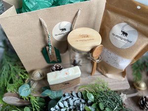 Christmas Bath Salts and Soap Gift Bag