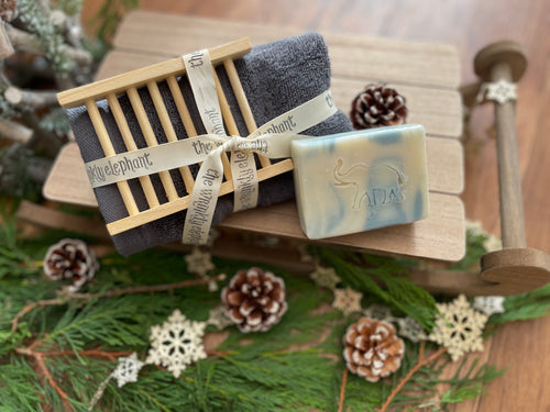 Christmas Soap, Face Towel and Ladder Gift Set