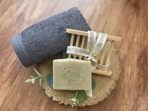 peppermint & tea tree soap ladder and flannel